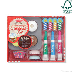 Bake & Decorate Wooden Cupcake Play Set